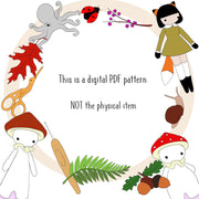 Finn and Phill the mushrooms - critter stitch crochet pattern / amigurumi