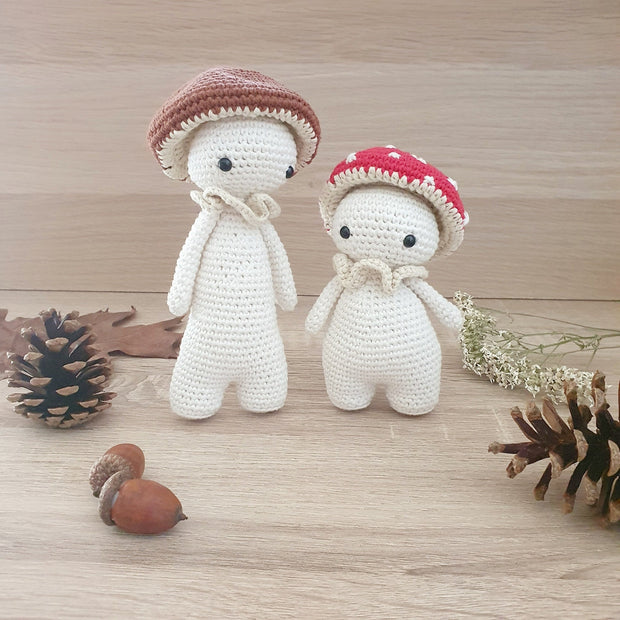 Finn and Phill the mushrooms - critter stitch crochet pattern / amigurumi