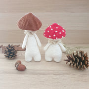Finn and Phill the mushrooms - critter stitch crochet pattern / amigurumi
