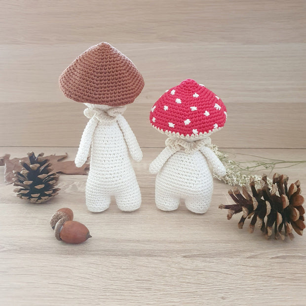 Finn and Phill the mushrooms - critter stitch crochet pattern / amigurumi