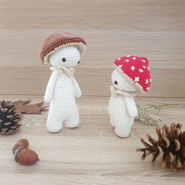 Finn and Phill the mushrooms - critter stitch crochet pattern / amigurumi